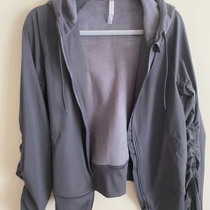 Fabletics Amara Hooded Jacket in Gray